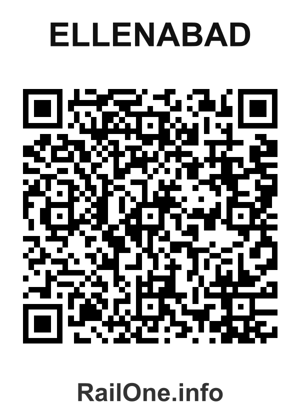 RailOne QR Code for Ellenabad station