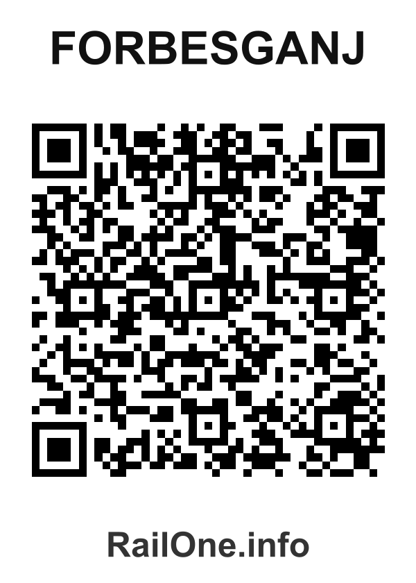 RailOne QR Code for Forbesganj station