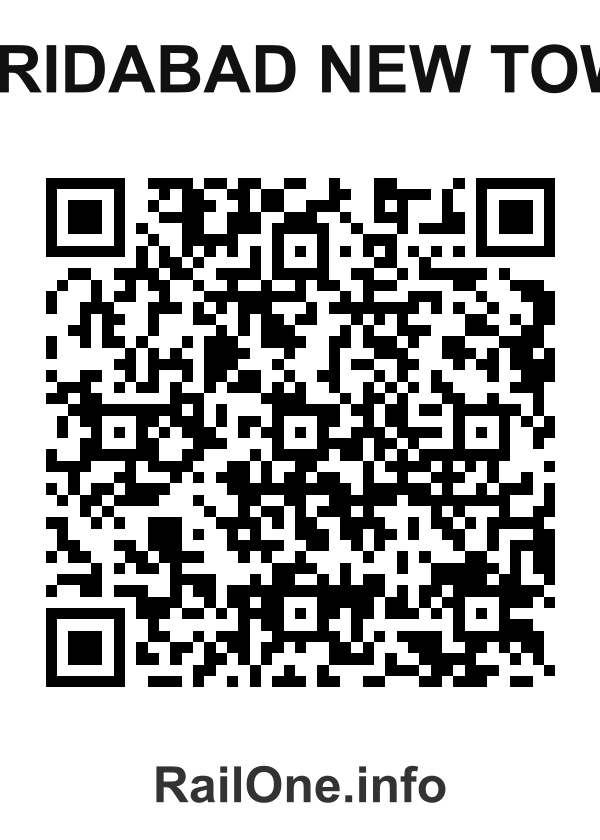RailOne QR Code for Faridabad New Town station