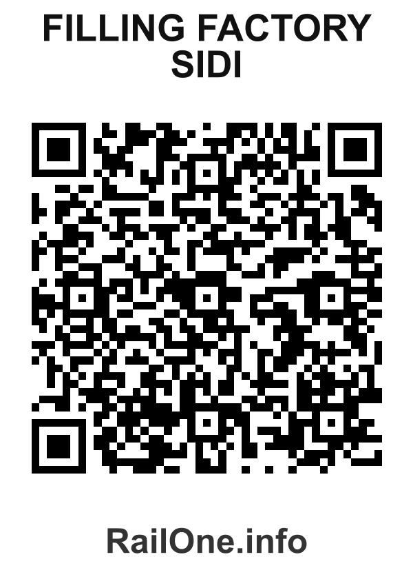 RailOne QR Code for Filling Factory Sidi station