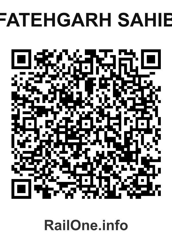 RailOne QR Code for Fatehgarh Sahib station