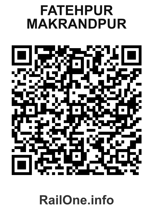RailOne QR Code for Fatehpur Makrandpur station