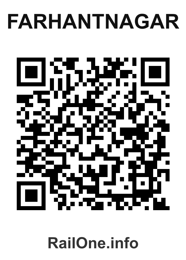 RailOne QR Code for Farhantnagar station
