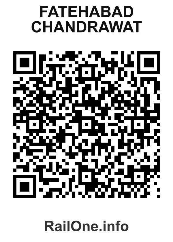 RailOne QR Code for Fatehabad Chandrawat station