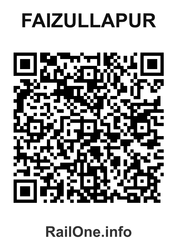 RailOne QR Code for Faizullapur station