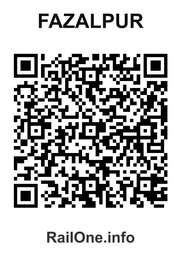 RailOne QR Code for Fazalpur station