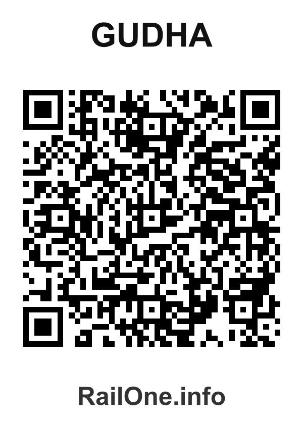 RailOne QR Code for Gudha station