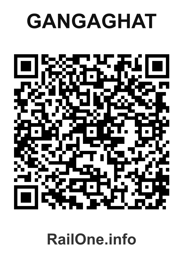 RailOne QR Code for Gangaghat station