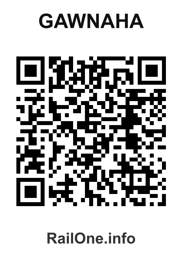 RailOne QR Code for Gawnaha station