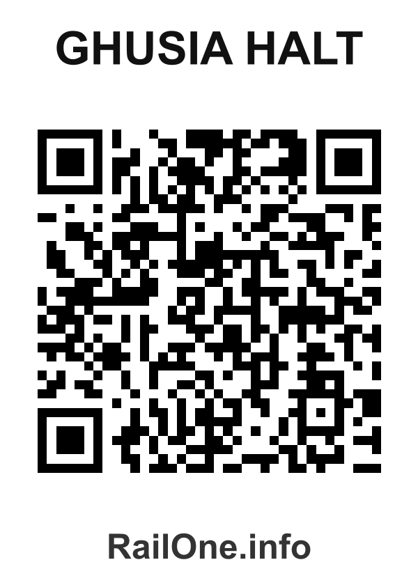 RailOne QR Code for Ghusia Halt station
