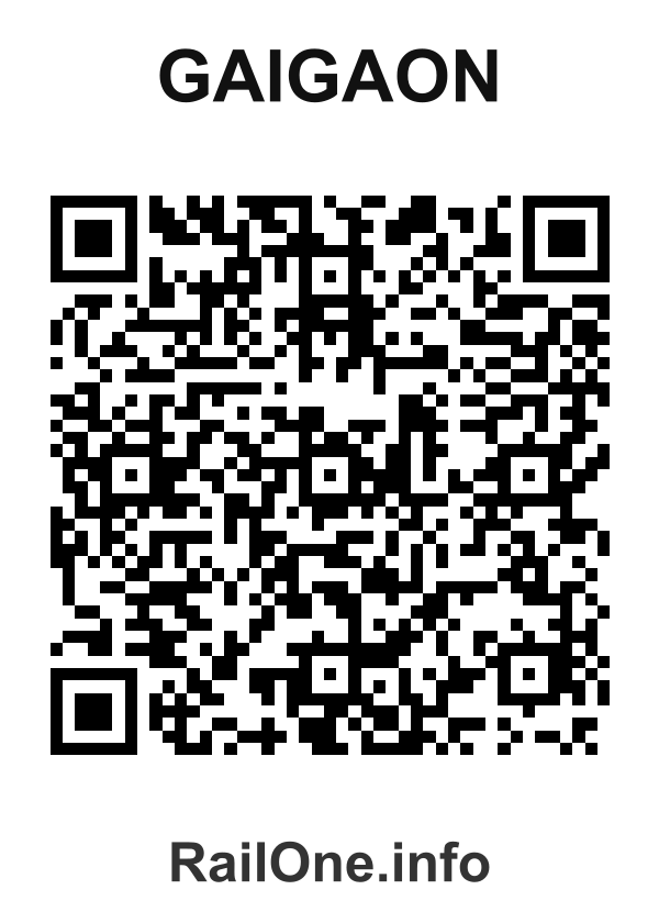 RailOne QR Code for Gaigaon station