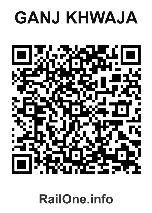 RailOne QR Code for Ganj Khwaja station