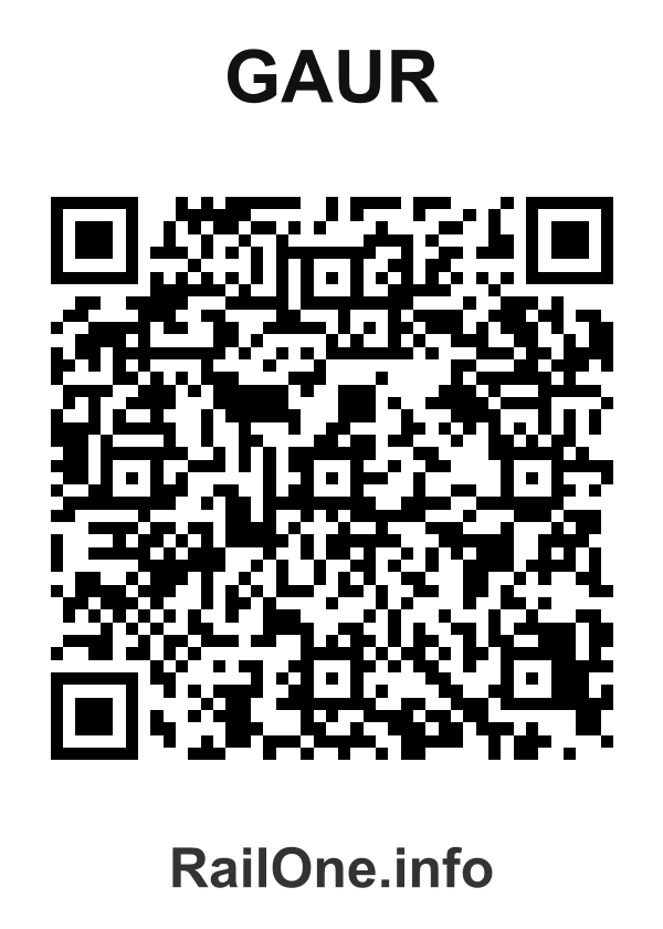 RailOne QR Code for Gaur station