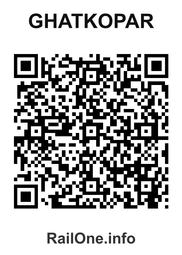 RailOne QR Code for Ghatkopar station