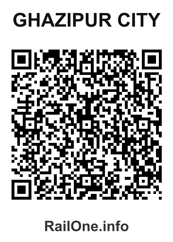 RailOne QR Code for Ghazipur City station