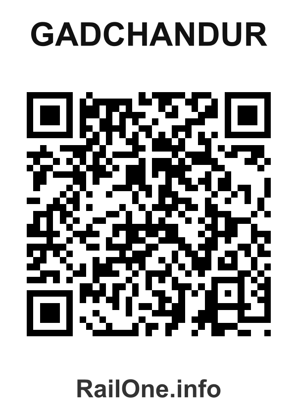 RailOne QR Code for Gadchandur station