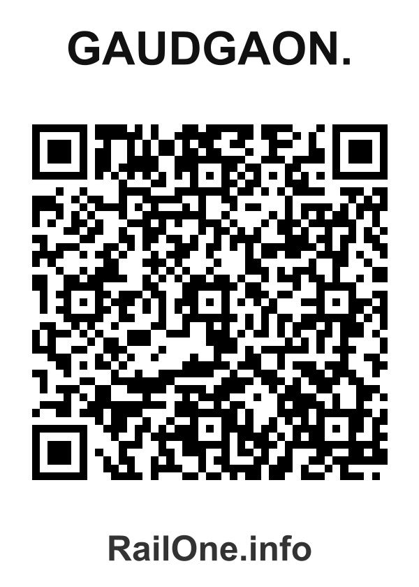 RailOne QR Code for Gaudgaon. station