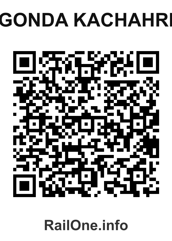 RailOne QR Code for Gonda Kachahri station