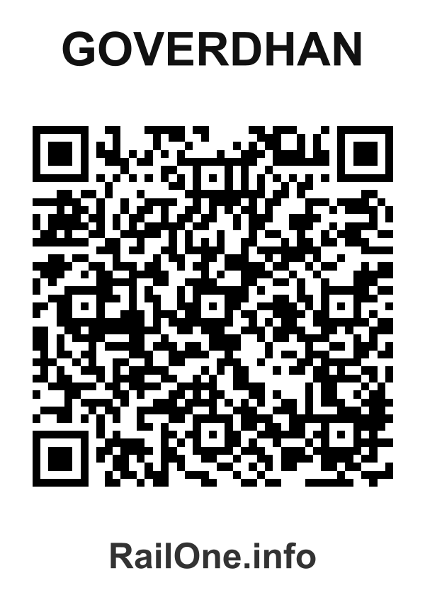 RailOne QR Code for Goverdhan station