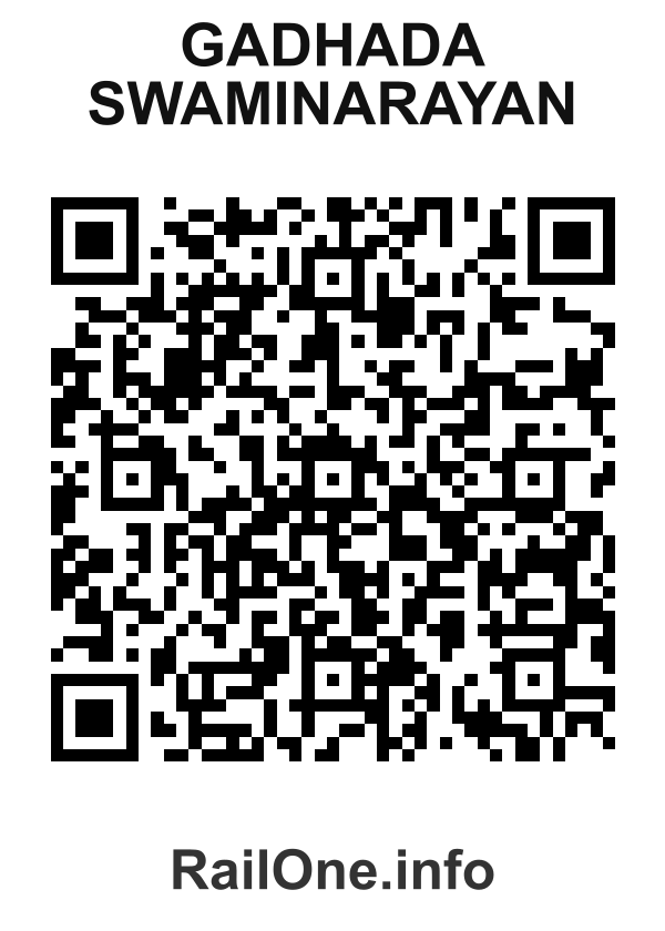 RailOne QR Code for Gadhada Swaminarayan station