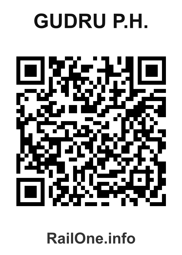 RailOne QR Code for Gudru P.h. station