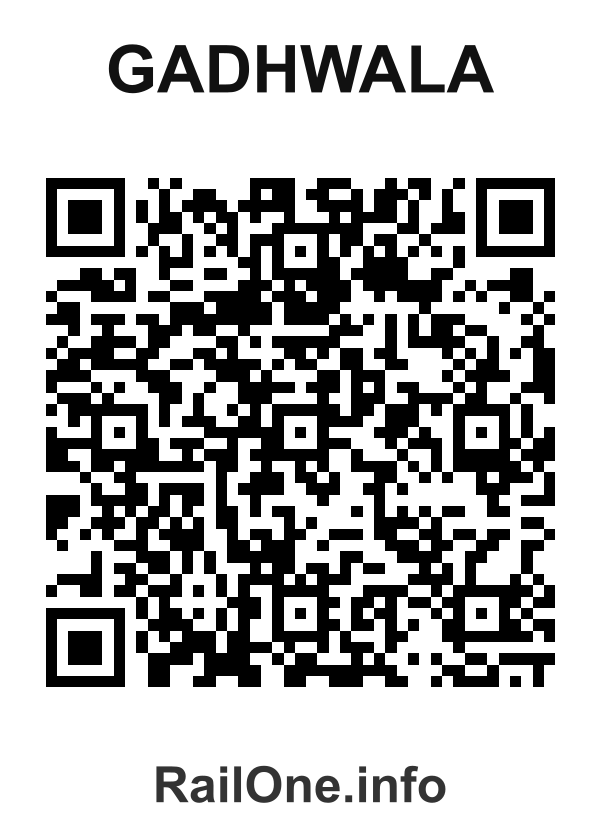 RailOne QR Code for Gadhwala station