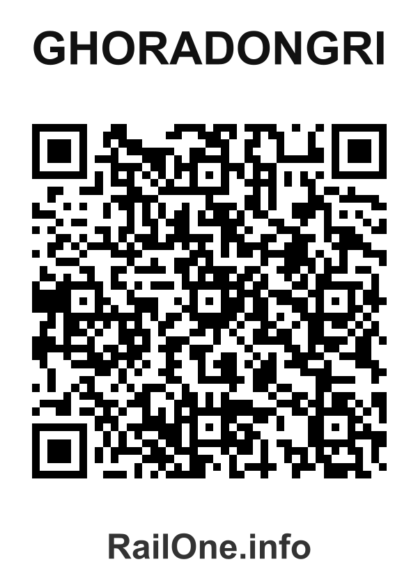 RailOne QR Code for Ghoradongri station