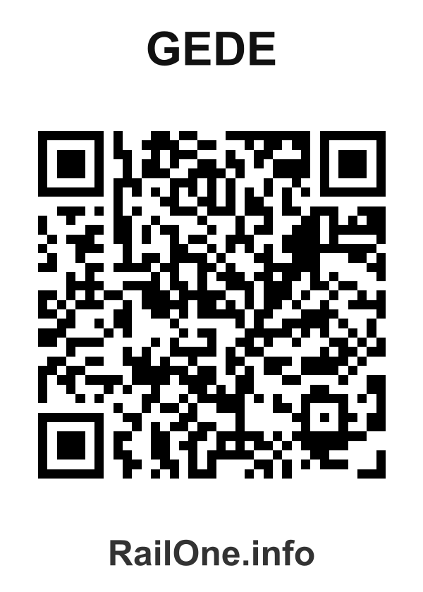 RailOne QR Code for Gede station
