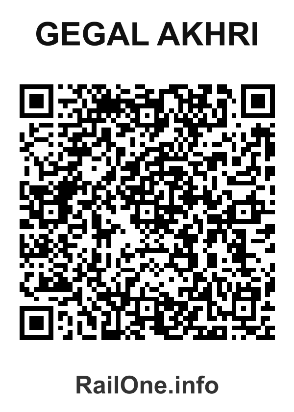 RailOne QR Code for Gegal Akhri station