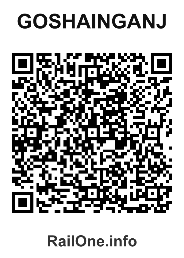 RailOne QR Code for Goshainganj station