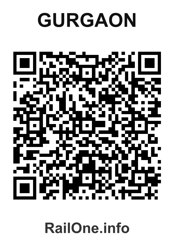 RailOne QR Code for Gurgaon station
