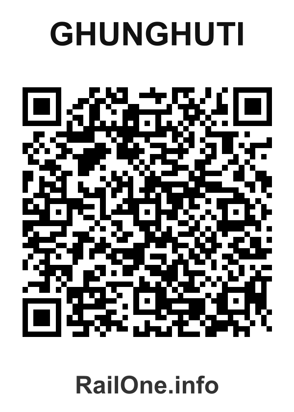 RailOne QR Code for Ghunghuti station