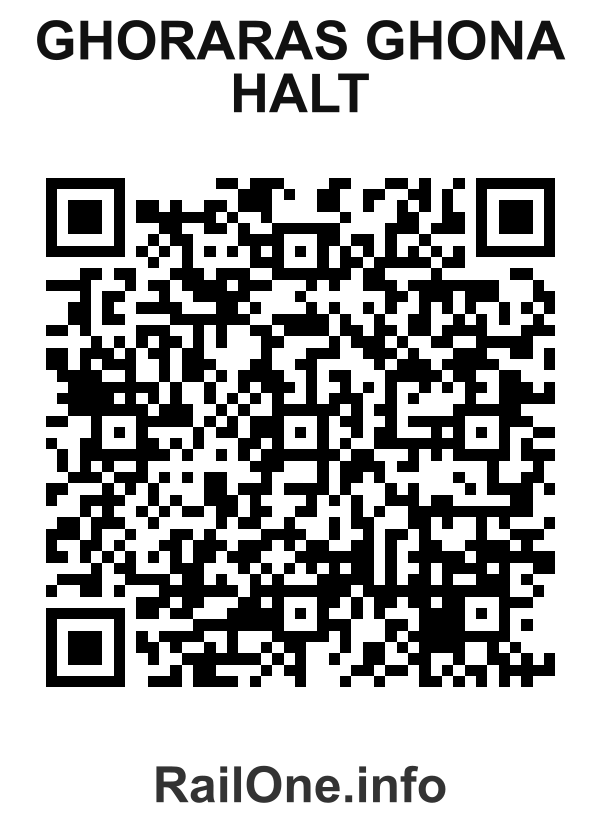 RailOne QR Code for Ghoraras Ghona Halt station