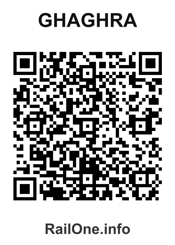 RailOne QR Code for Ghaghra station
