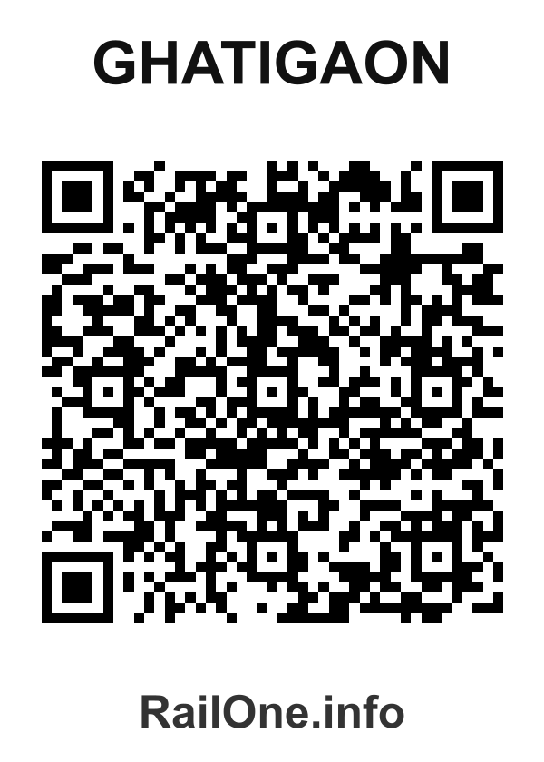 RailOne QR Code for Ghatigaon station