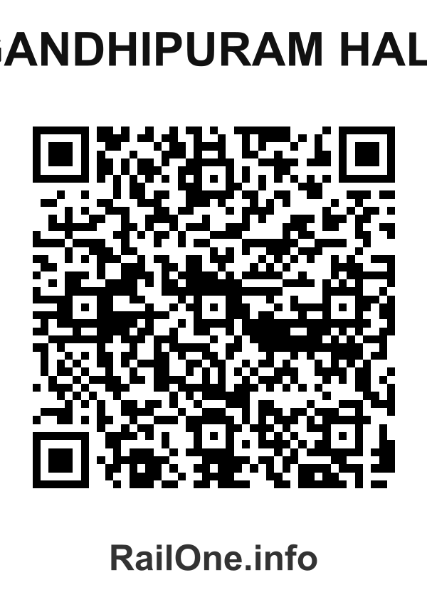 RailOne QR Code for Gandhipuram Halt station