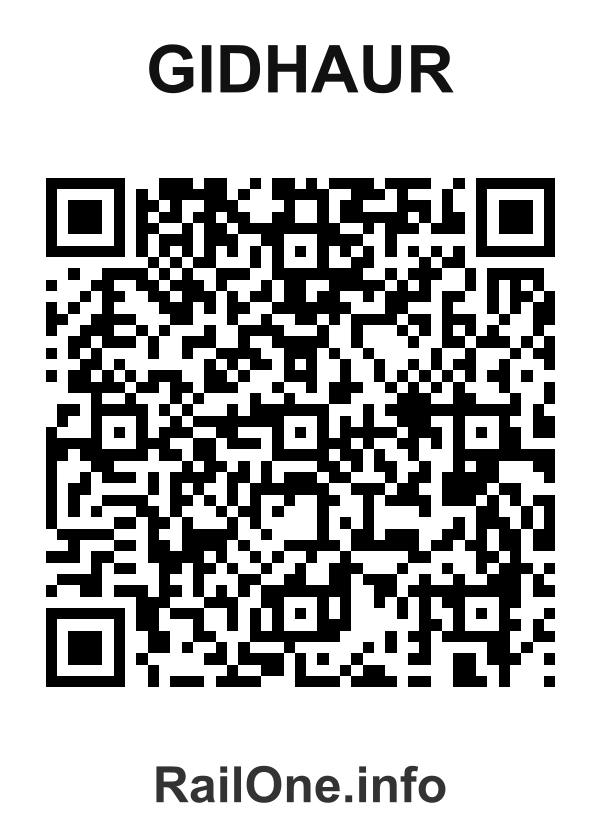 RailOne QR Code for Gidhaur station