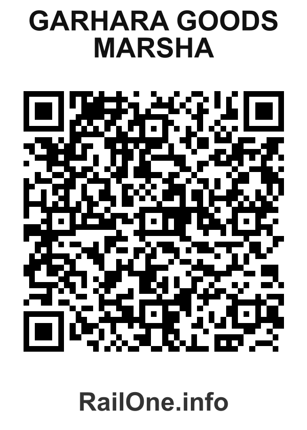 RailOne QR Code for Garhara Goods Marsha station