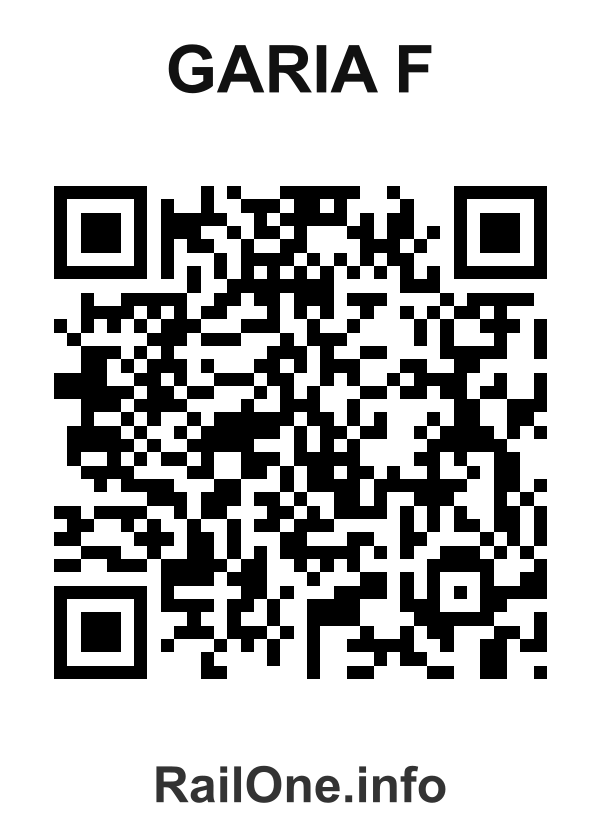 RailOne QR Code for Garia F station