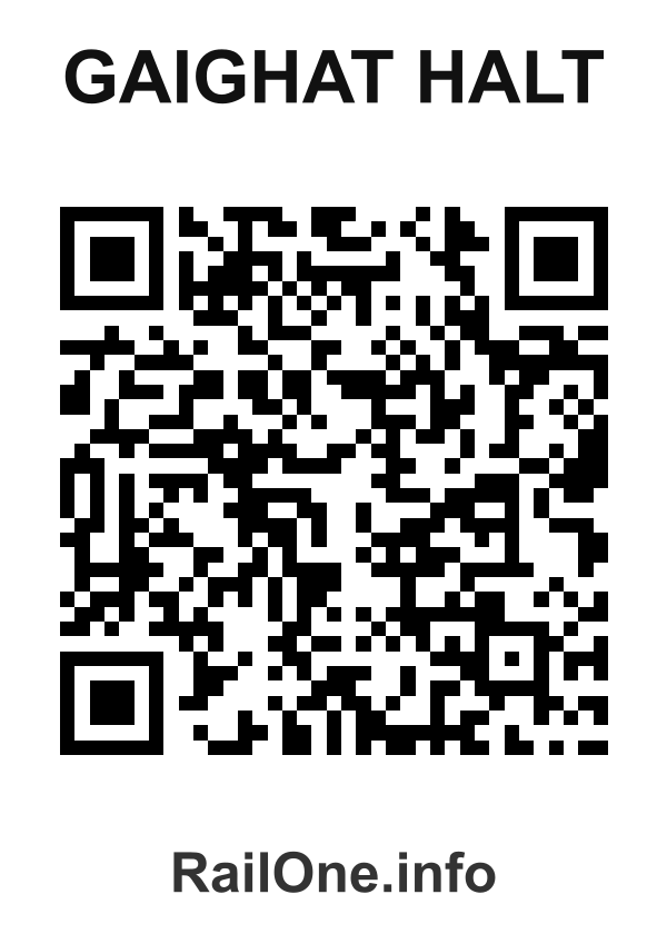 RailOne QR Code for Gaighat Halt station