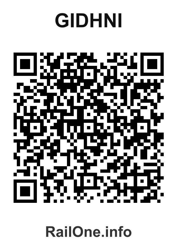 RailOne QR Code for Gidhni station