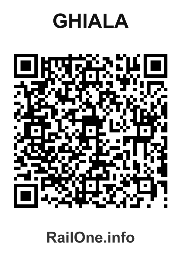 RailOne QR Code for Ghiala station