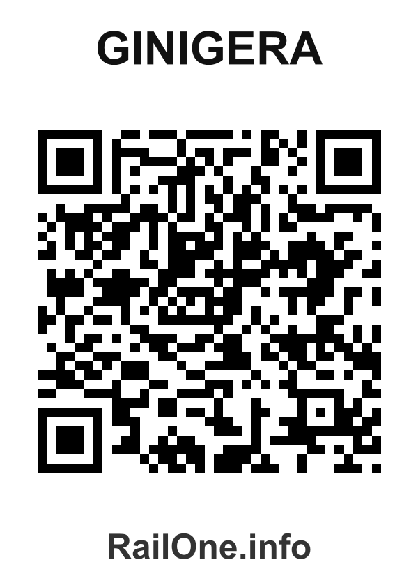 RailOne QR Code for Ginigera station
