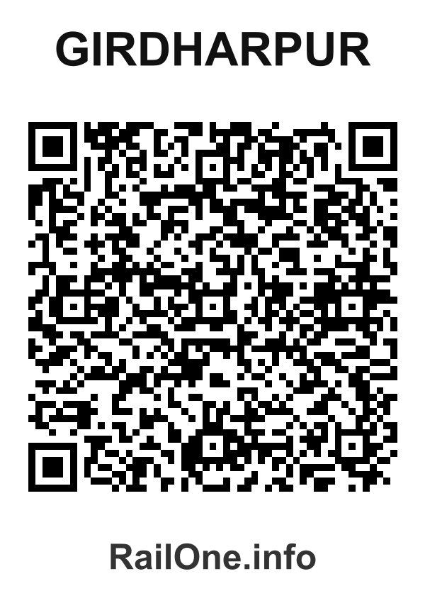 RailOne QR Code for Girdharpur station