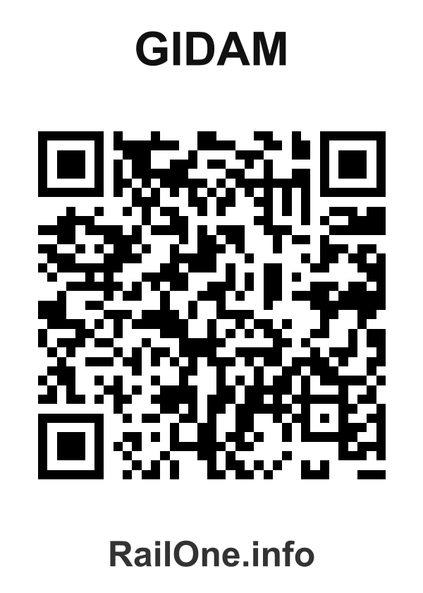 RailOne QR Code for Gidam station