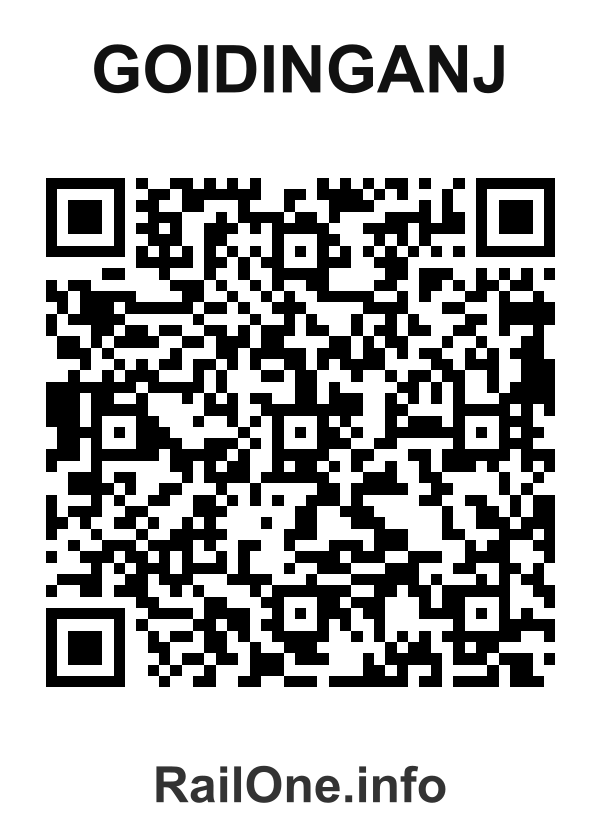 RailOne QR Code for Goidinganj station