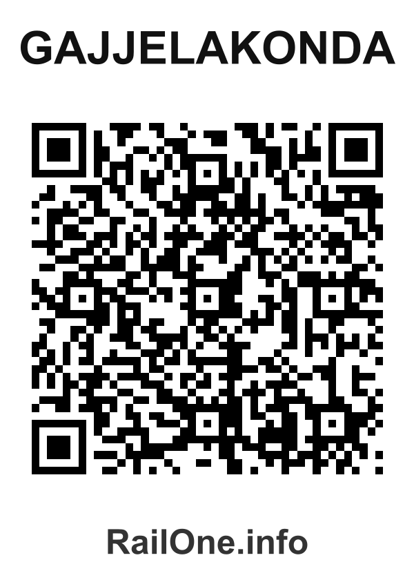 RailOne QR Code for Gajjelakonda station