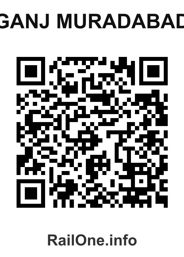 RailOne QR Code for Ganj Muradabad station
