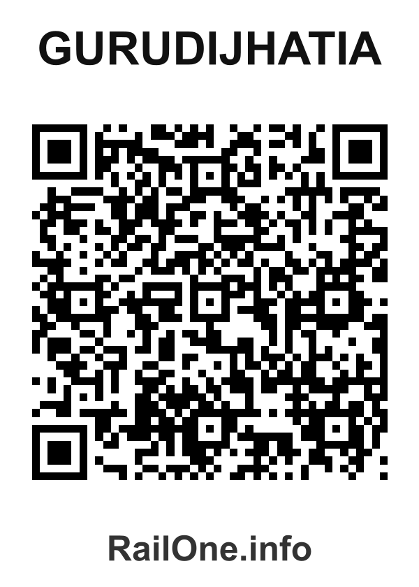 RailOne QR Code for Gurudijhatia station