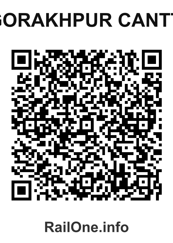 RailOne QR Code for Gorakhpur Cantt. station